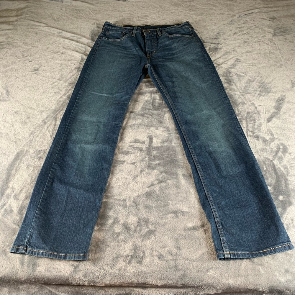 Levi's 514 Straight Fit Jeans Dark Wash Denim Pants W33 L32